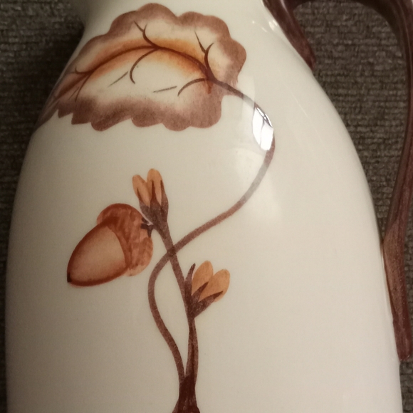 Jarra De Leche Jaska of California Pottery Acorn Pattern Milk Pitcher - Picture 3 of 7